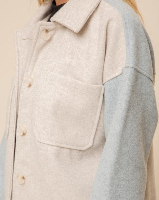 Color Block Shacket