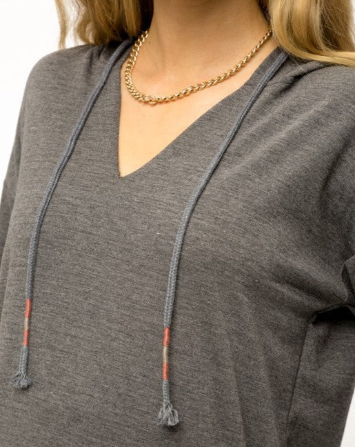 Lightweight Hooded Pullover Top