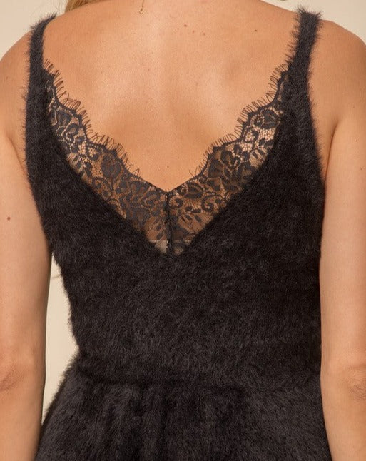 Fuzzy Lace Trim Cami