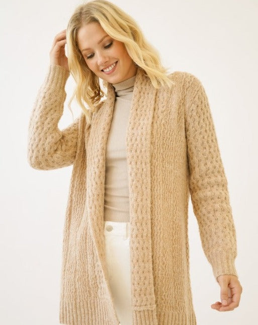 No Button Textured Thick Lapel
