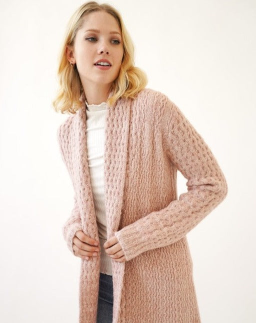 No Button Textured Thick Lapel
