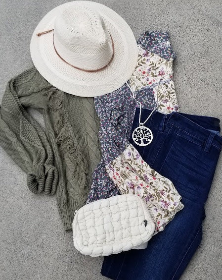 Floral Print Button Down Blouse