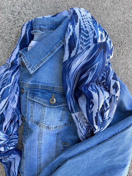 Daydream in Blue Scarf
