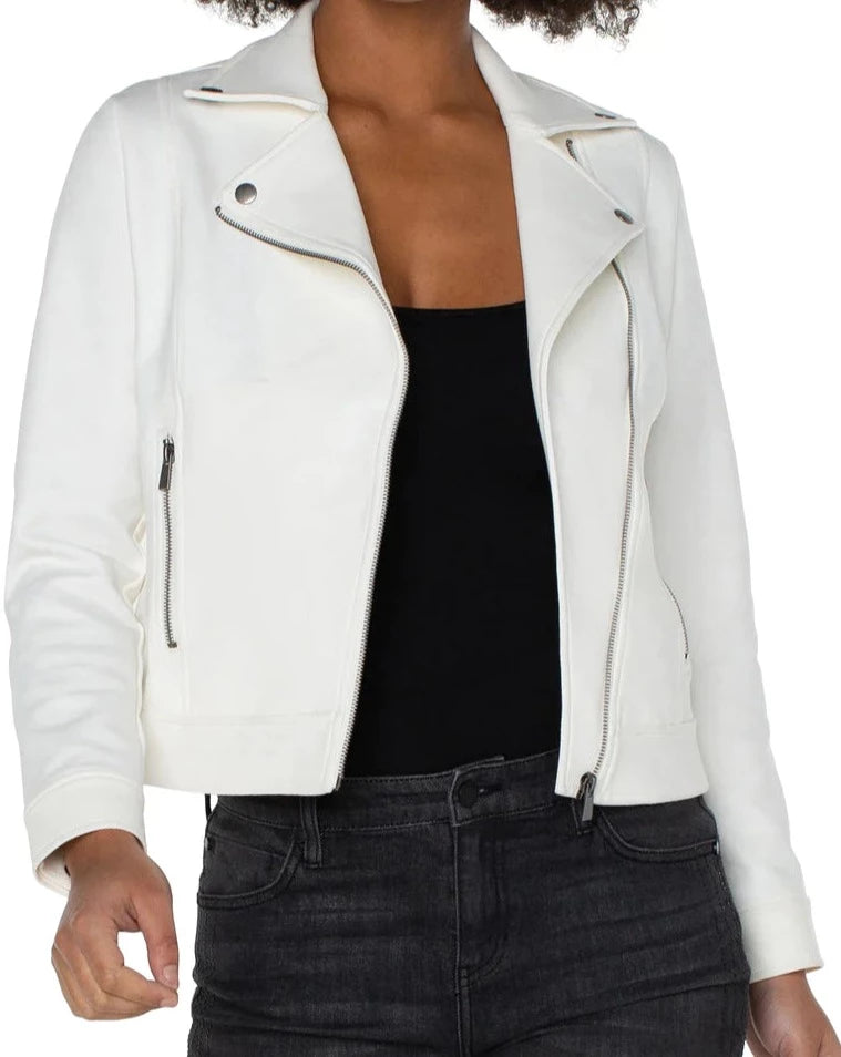 Zip Front 2 Zip Pockets Moto Jacket