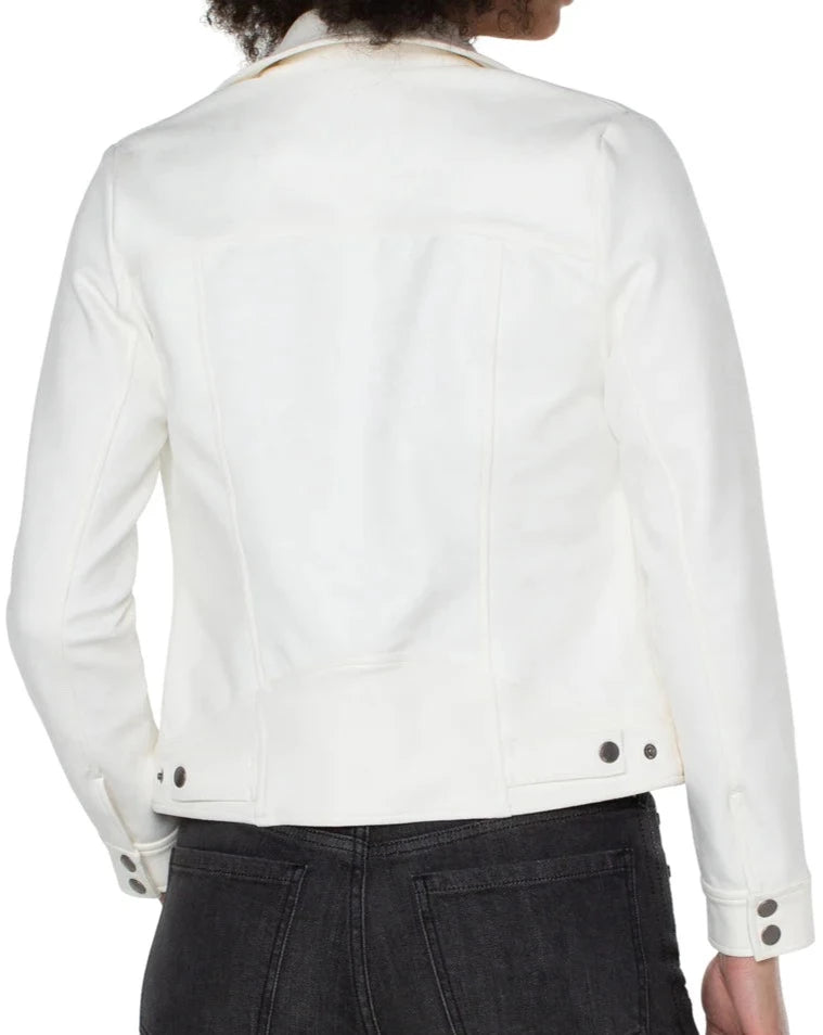 Zip Front 2 Zip Pockets Moto Jacket