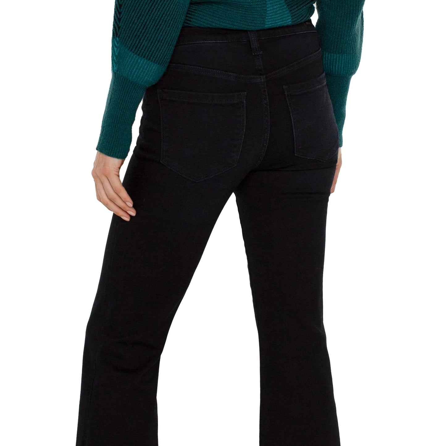 Black Crop High Rise