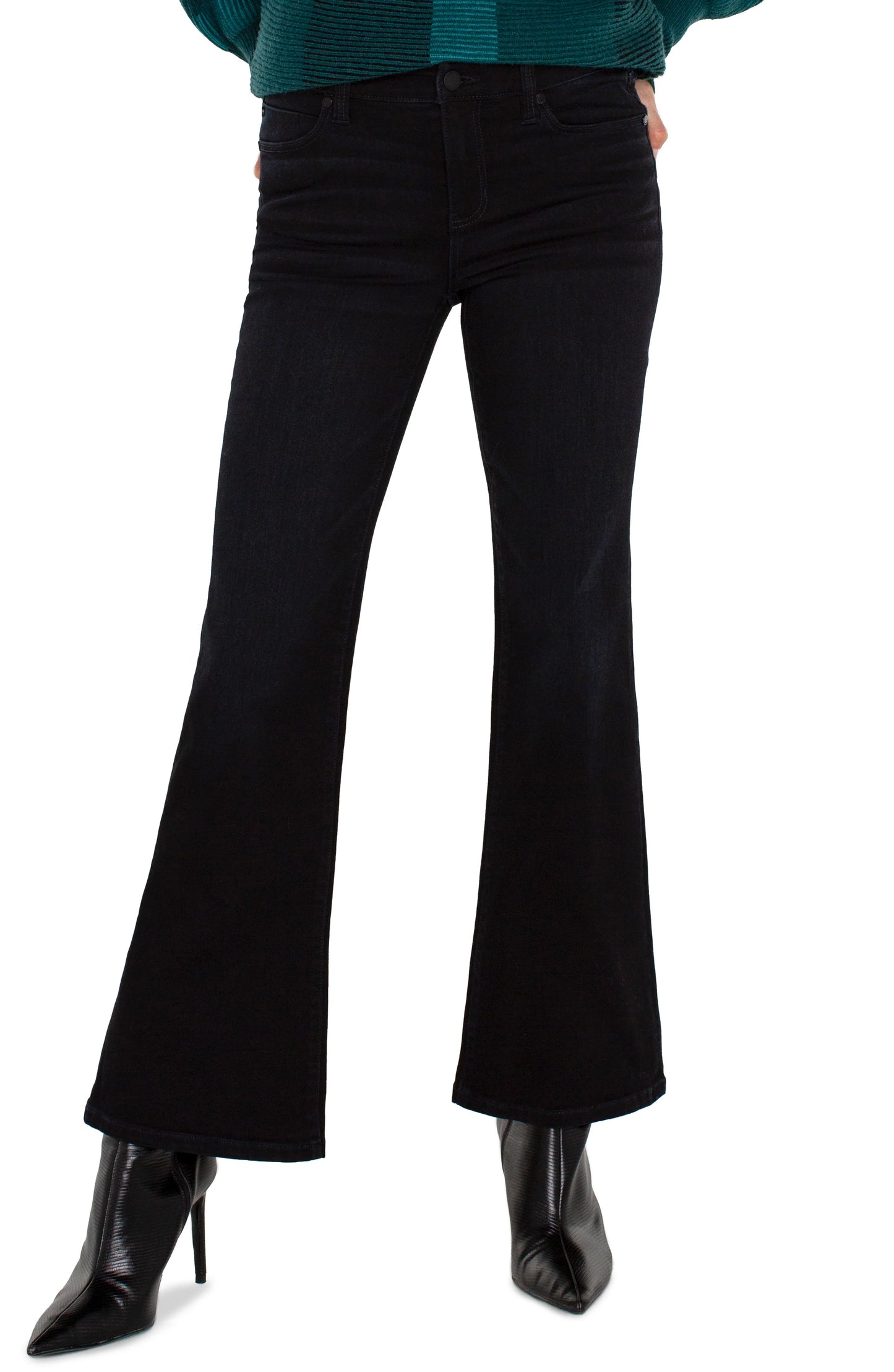 Black Crop High Rise