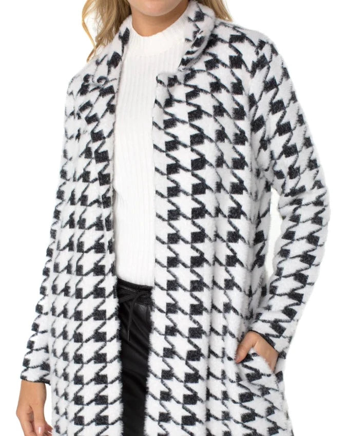 No Button Houndstooth Soft
