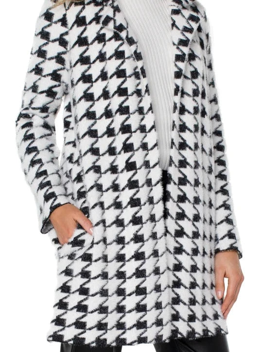 No Button Houndstooth Soft