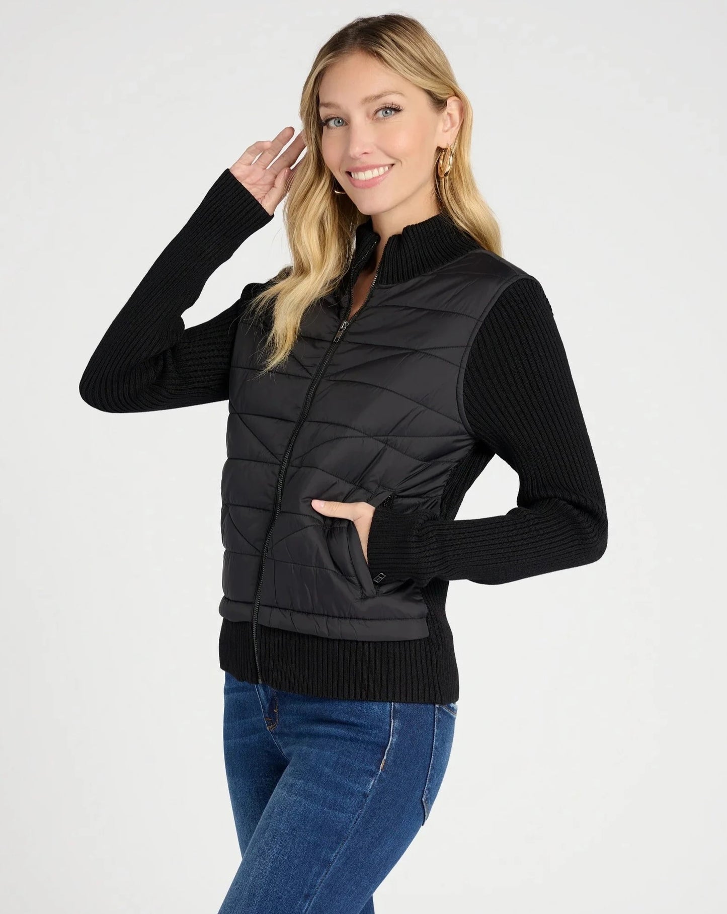 Quilted Zip Coat