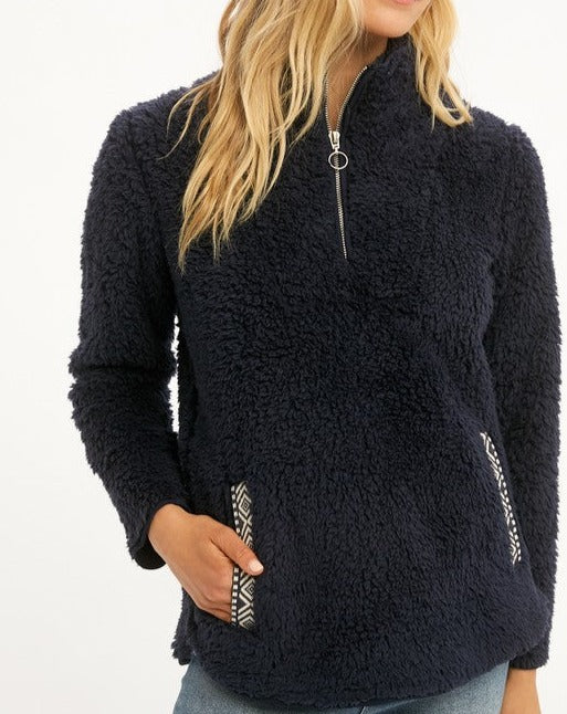 1/2 Zip Fleece Pullover 1 Pocket
