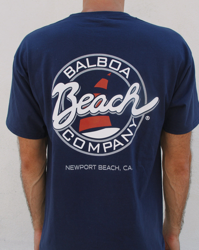 Balboa Beach Company Short Sleeve T-Shirt- Tri Sail Design